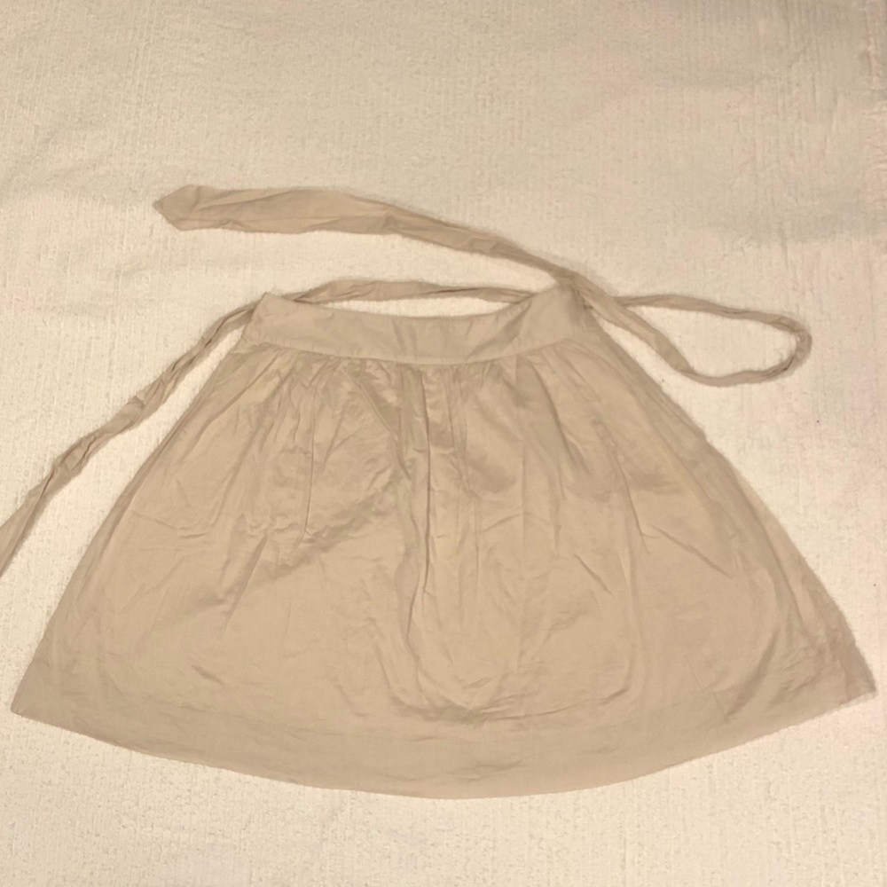 J. Crew | Cream/Tan Full Midi Skirt with Sash